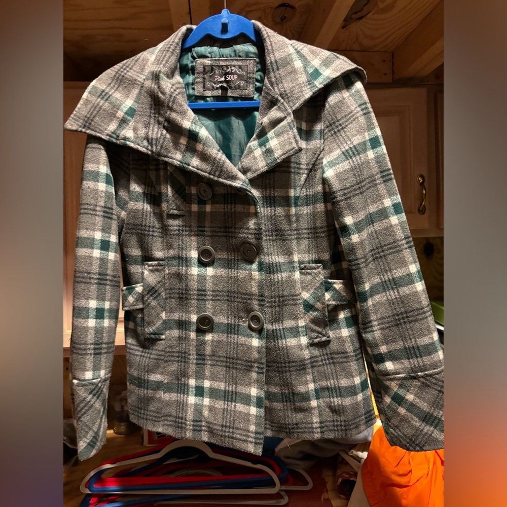 Pink Soup Plaid Jacket